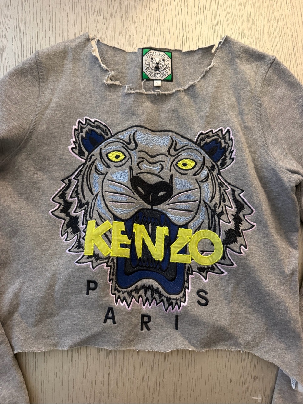 Kenzo Grey Tiger Logo Sweatshirt - Picture 2 of 5
